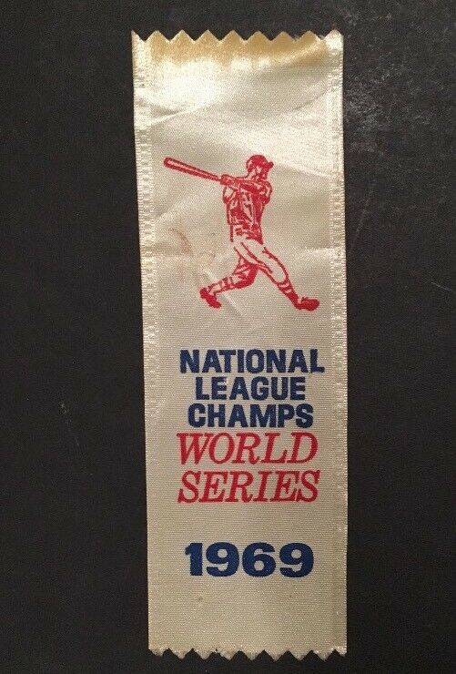 1969 New York Mets National League Champs World Series Ribbon Original Rare