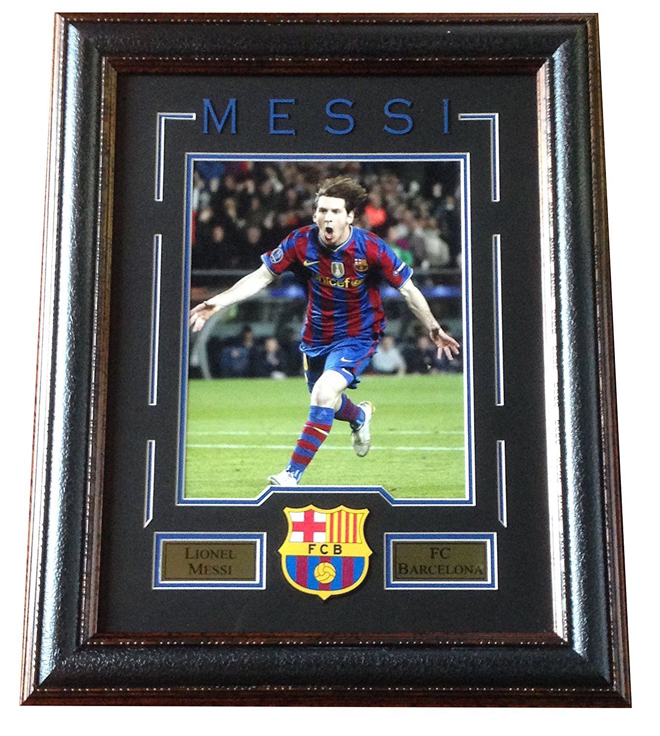 Lionel Messi FC Barcelona 11×14 celebration photo patch collage soccer