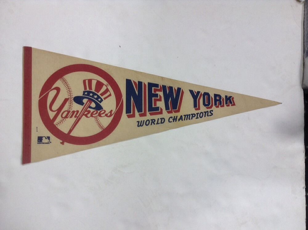 Ny Yankees Original Nhl Licensed Pennant 1970s world champions Nice Rare