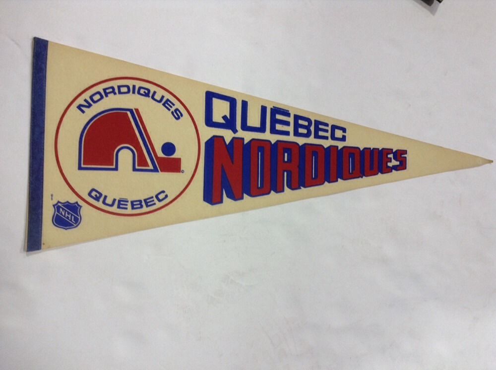 Quebec Nordiques Original Nhl Licensed hockey Pennant 1970s Nice Rare vintage