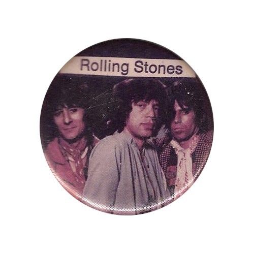 The Rolling Stones VINTAGE Original Photo Pin button  Mick Jagger RARE richards