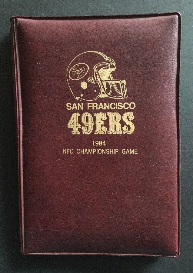 San Fransisco 49ers 1984 NFC Championship  Game Football Press Notebook Binder