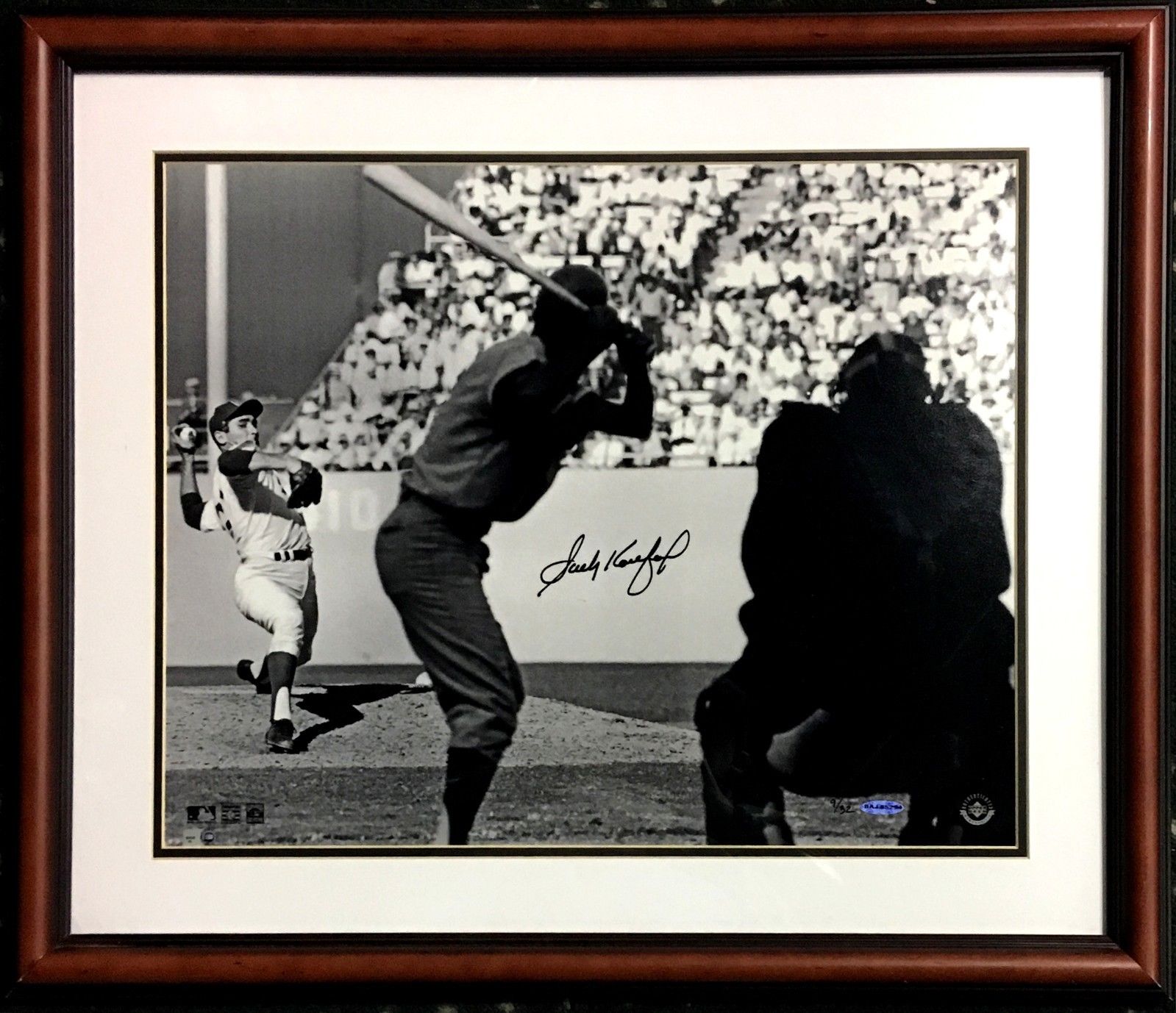 Sandy Koufax Dodgers signed 16×20 photo framed mt auto HOF MLB holo UDA COA /32