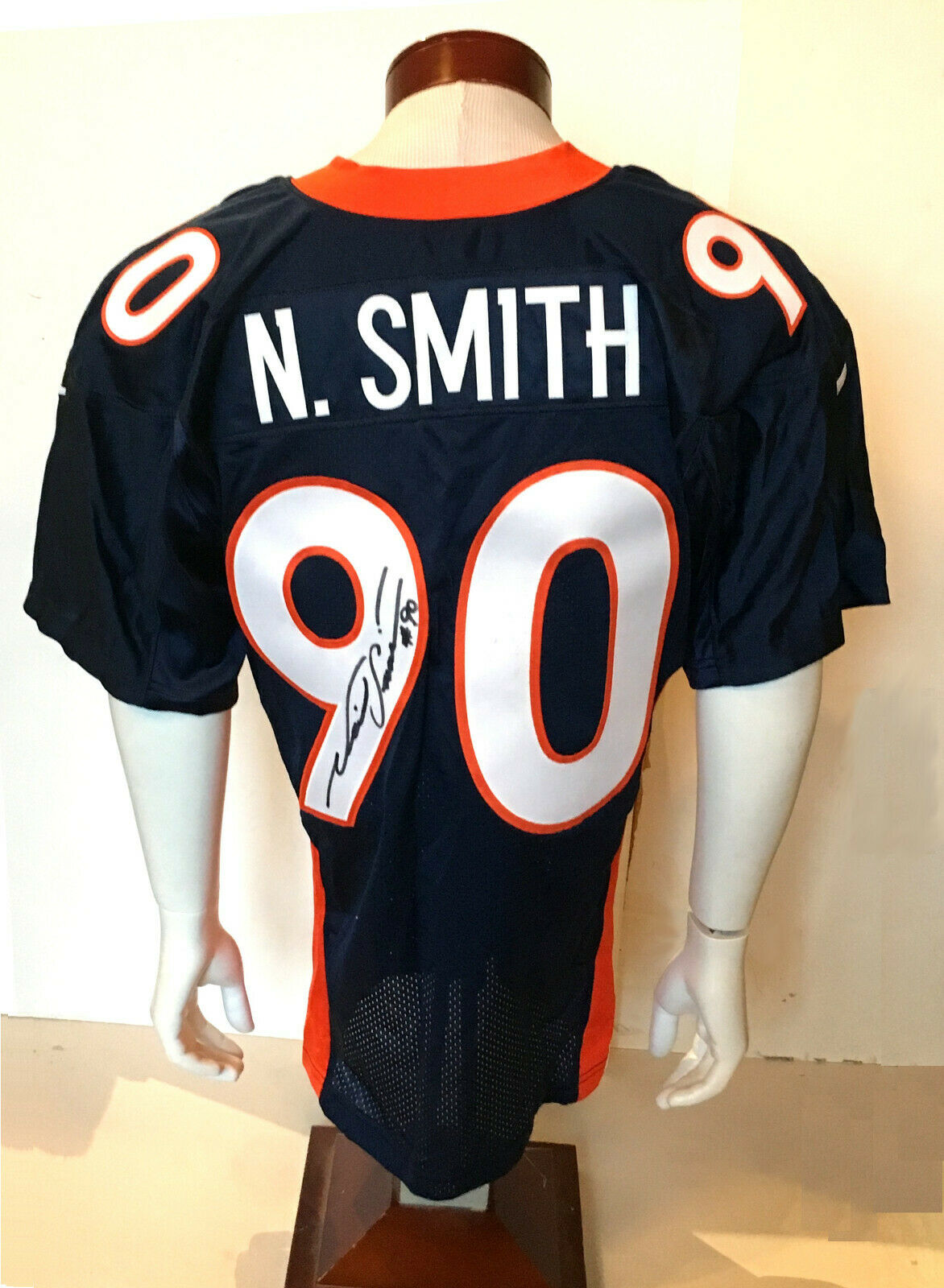Neil Smith signed #90 Size 48 Nike Denver Broncos Pro jersey autograph CBM COA