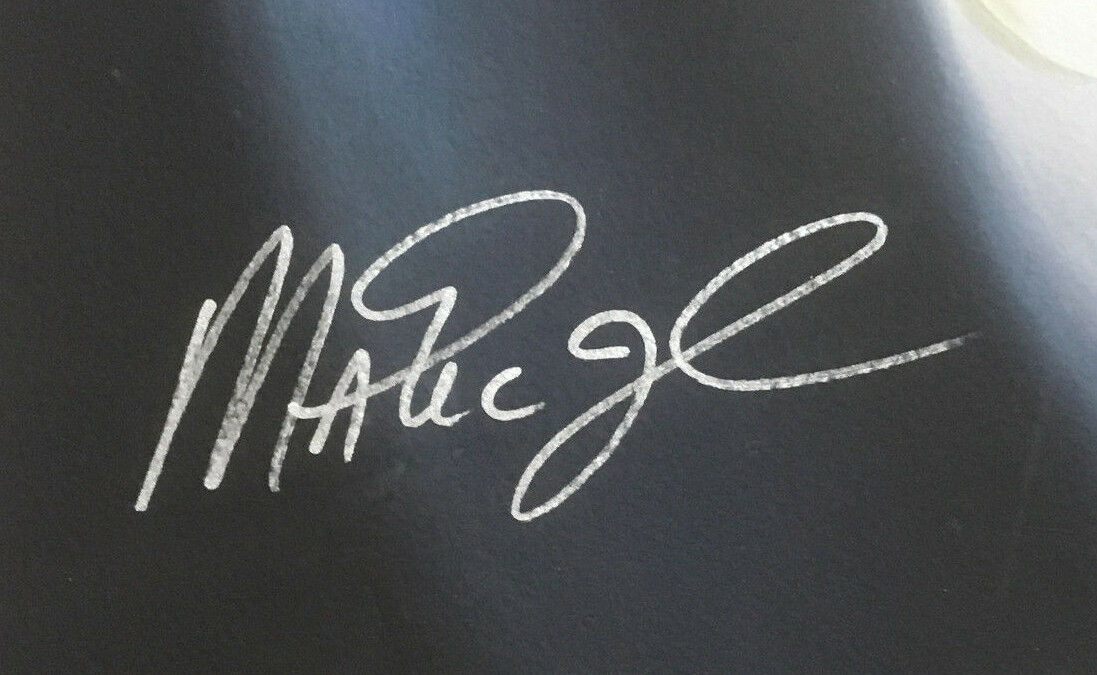 Larry Bird Magic Johnson signed Steve Parson framed 30x37 litho 2