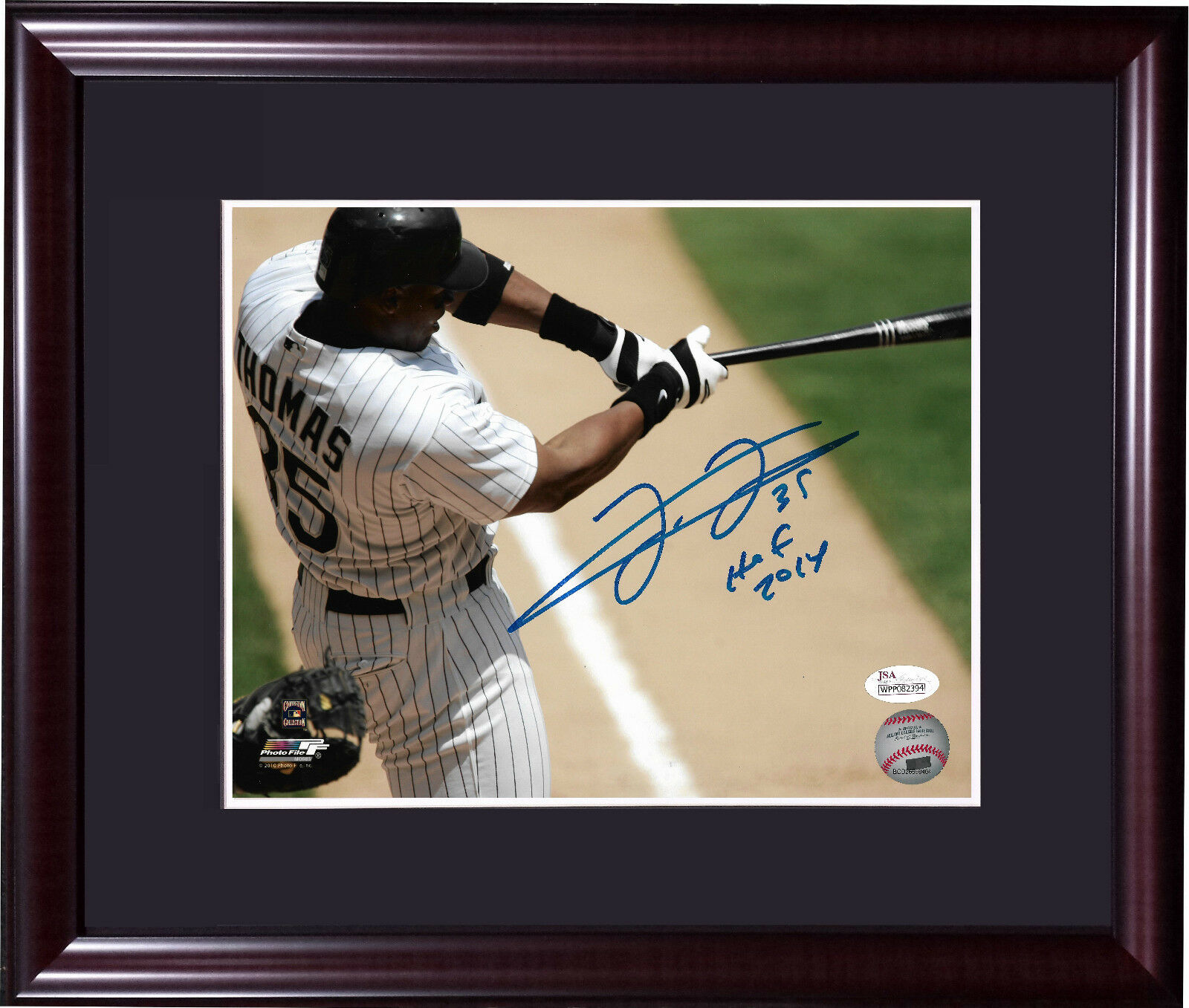 Frank Thomas White Sox signed 8×10 photo ins HOF 2014 framed autograph JSA COA