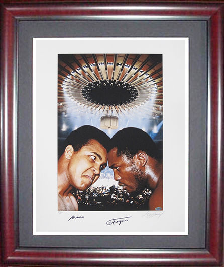 Muhammad Ali & Joe Frazier Signed Kalinsky 22×25 Framed Photo /250 Steiner auto
