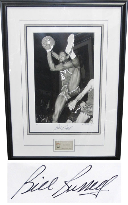 Bill Russell Signed Framed kalinsky original photo 22×31 Celtics /150 Steiner