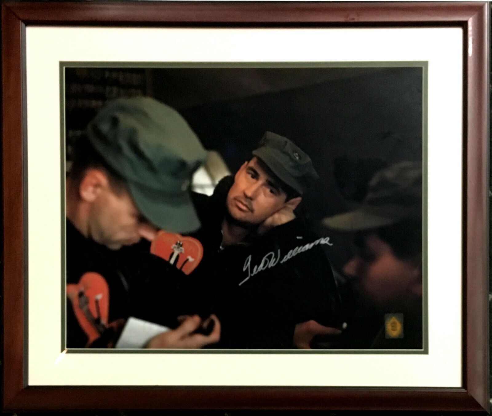 Ted Williams signed 16×20 photo framed mint autograph Green Diamond holo COA