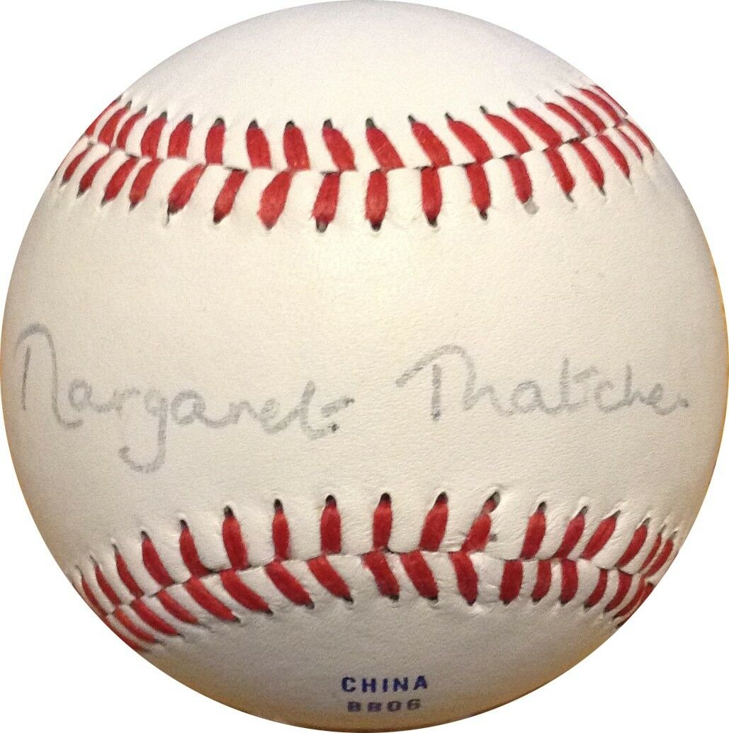 Margaret Thatcher Signed Official CROLB League Baseball Bold Auto PSA DNA