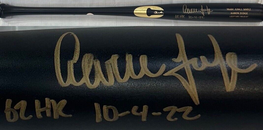 Aaron Judge Yankees Signed Chandler Game Model Bat 62 HR 10-4-22 Autograph Fanatics COA