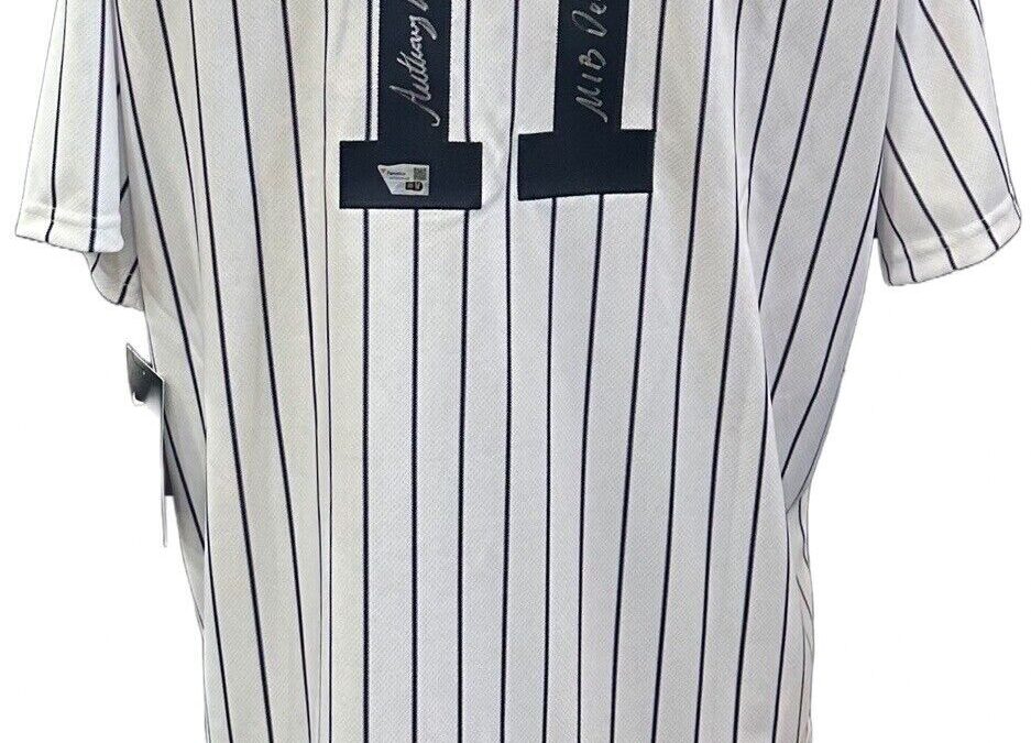 Anthony Volpe Signed Nike Authentic Yankees Jersey MLB Debut 3-30-23 Autograph Fanatics COA