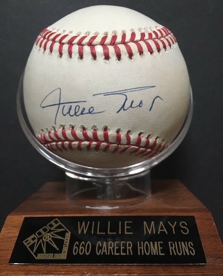 Willie Mays Signed Vintage Official N.L Baseball PSA Coa Mint Clean 10 Autograph
