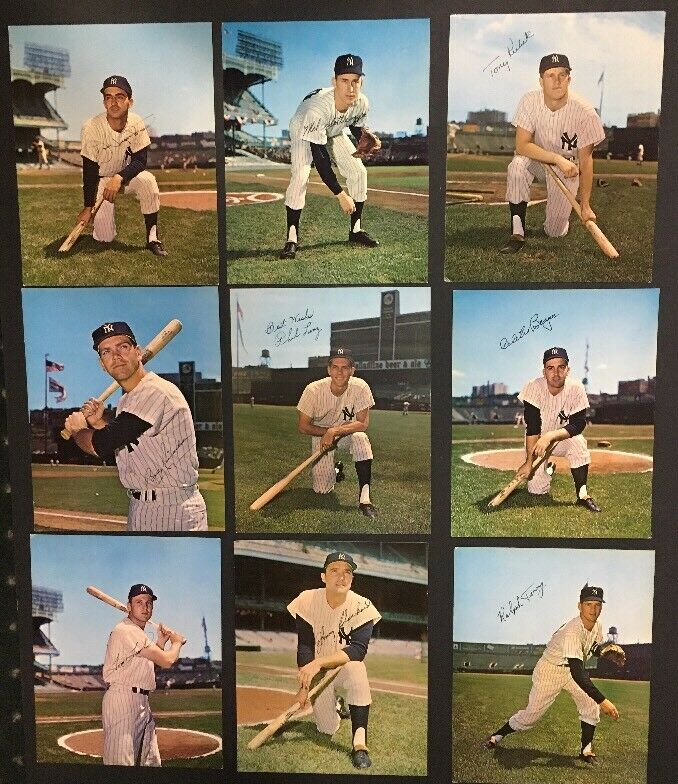 1964 Requena Yankee Stadium original 9 Lot 8×10 Photo Kubek Boyer Tresh Pepitone