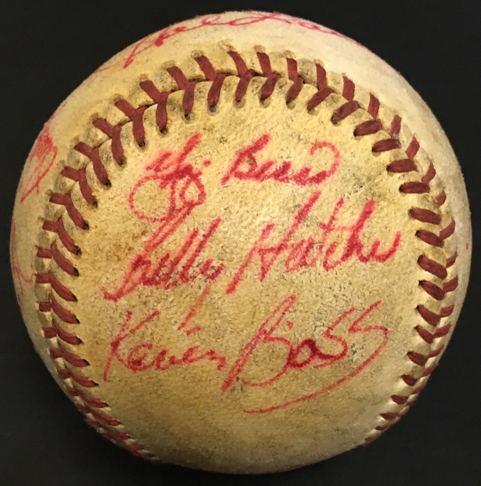 1988 Houston Astros team signed baseball 16 auto Yogi Berra Mike Scott CBM COA