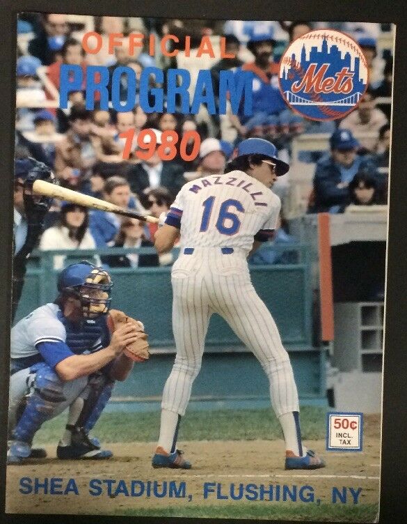 1980 New York Mets Official Program with Lee Mazzilli Cover Mets VS Cubs -  Cardboard Memories