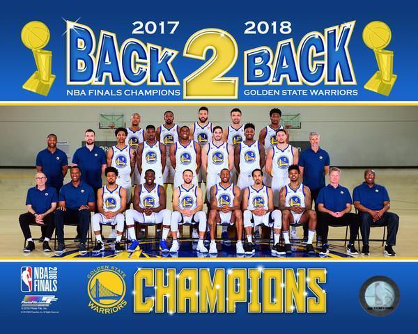 2018 Golden State Warriors NBA Champions Licensed Hologram 8×10 team photo
