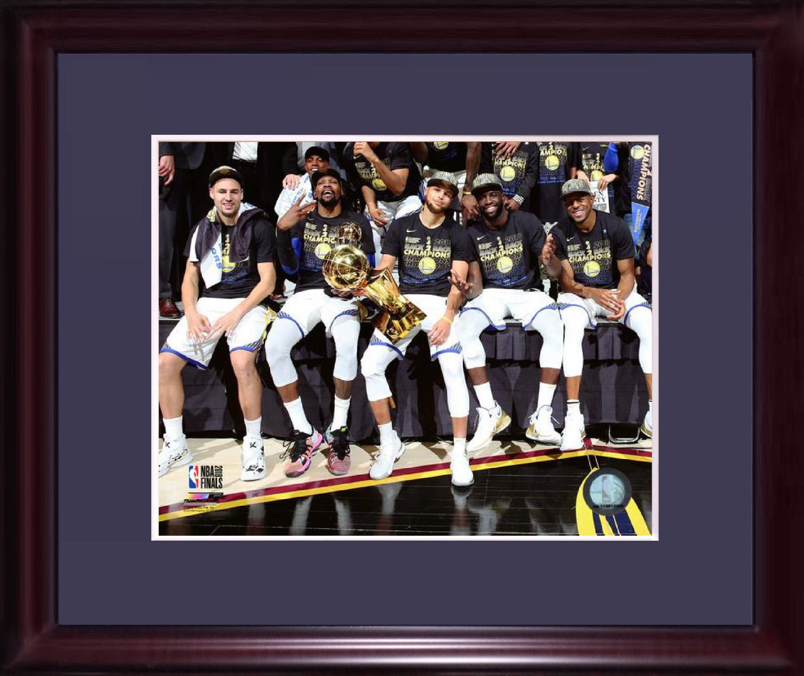 2018 Golden State Warriors NBA Champions Licensed Hologram framed 8×10 photo