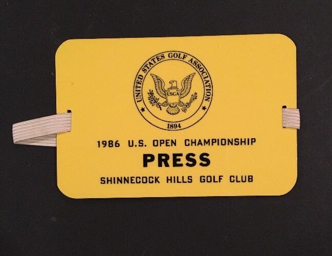 1986 U.S Open Golf Championship Press Pass Arm Band Shinnecock Hills Golf Club