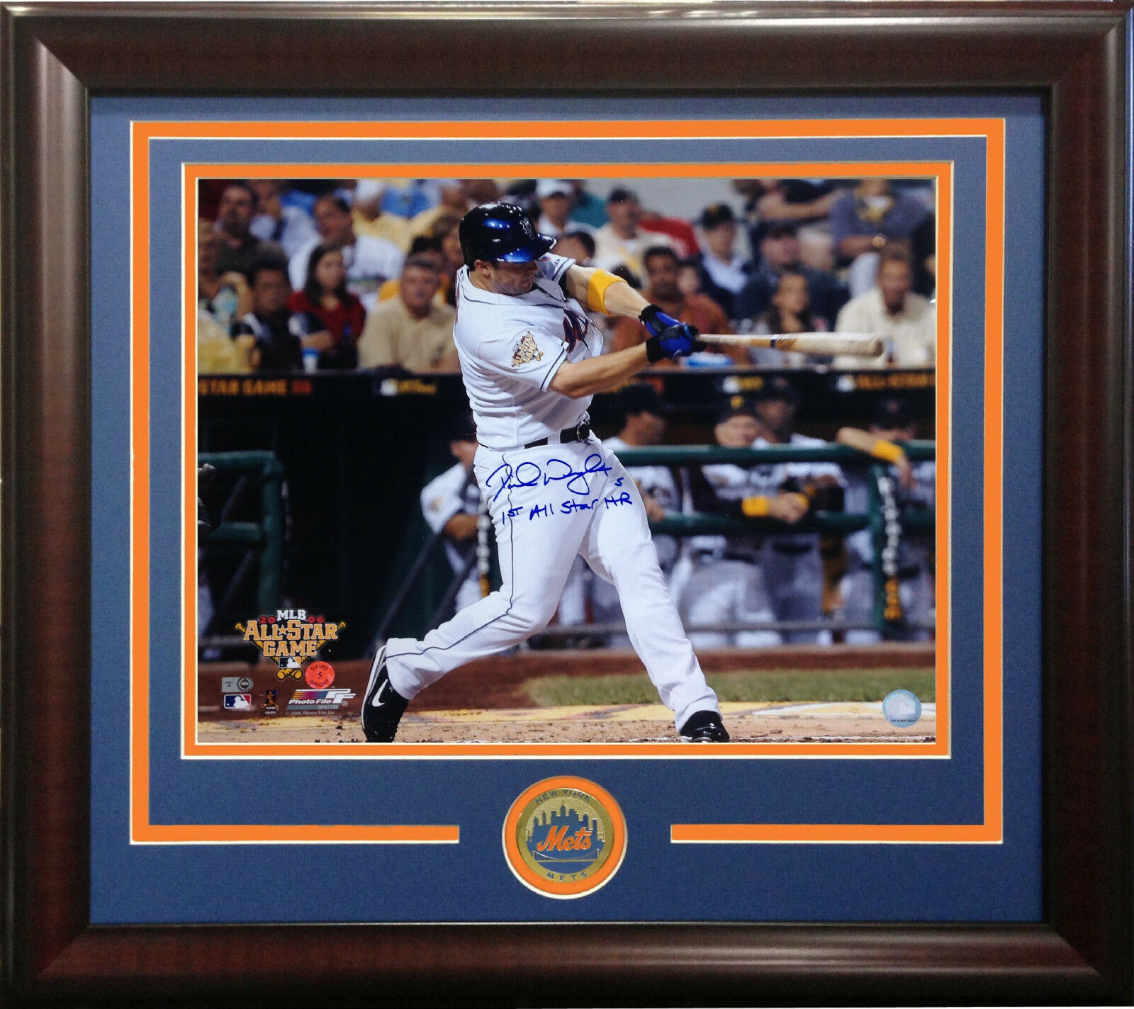 David Wright signed 16×20 photo ins 1st AS HR framed Mets coin auto MLB holo COA