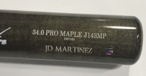 JD Martinez Red Sox signed Pro model Old Hickory baseball bat auto Steiner COA - Image 3