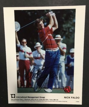 Nick Faldo Signed 8x10 Photo 3 Time Masters Champ Rare Mint Autograph Cbm Coa I