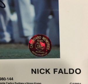 Nick Faldo Signed 8x10 Photo 3 Time Masters Champ Rare Mint Autograph Cbm Coa I - Image 3