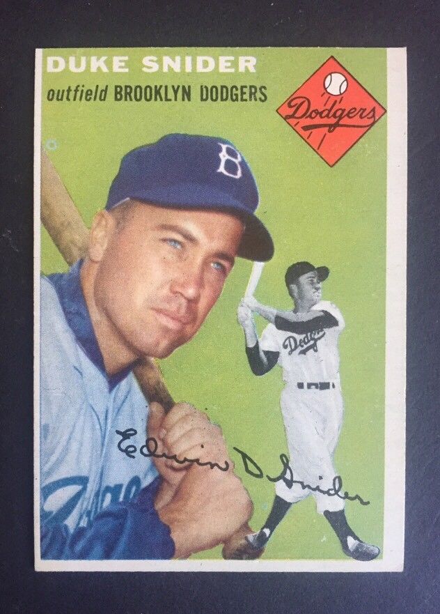 1954 DUKE SNIDER TOPPS # 32 MINT RAZOR SHARP smooth No Creases Brooklyn Dodgers