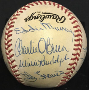 1992 NY Mets team signed NL baseball 17 auto Eddie Murray Saberhagen Gooden COA - Image 4