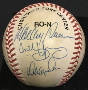 1992 NY Mets team signed NL baseball 17 auto Eddie Murray Saberhagen Gooden COA - Image 7