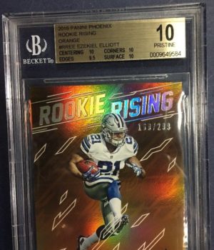 2016 panini phoenix rookie rising EZEKIEL ELLIOTT Rc BGS 10 PRISTINE orange /299 - Image 2