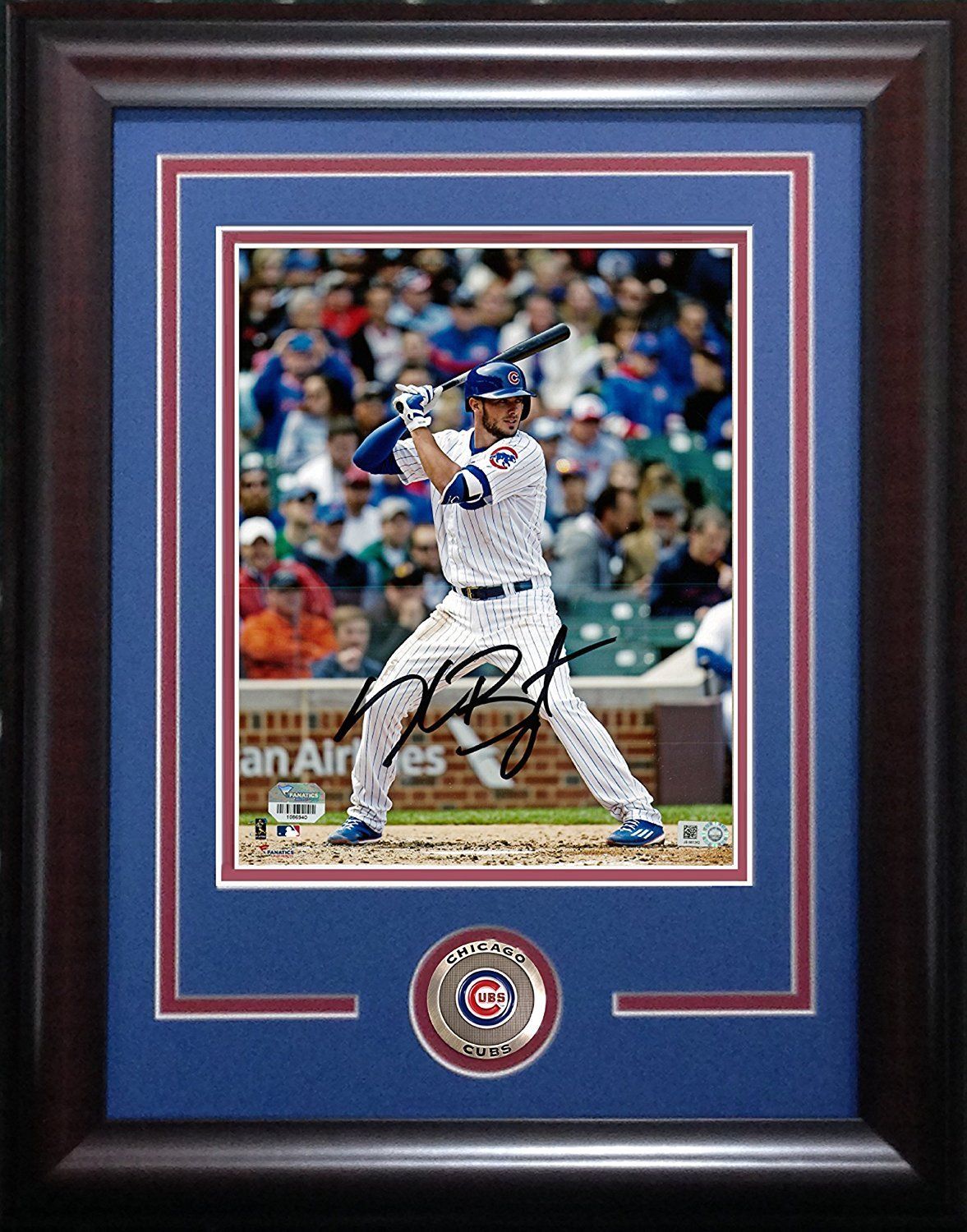 Kris Bryant signed 8×10 photo framed Cubs coin auto 2016 WS champ & mvp Fanatics