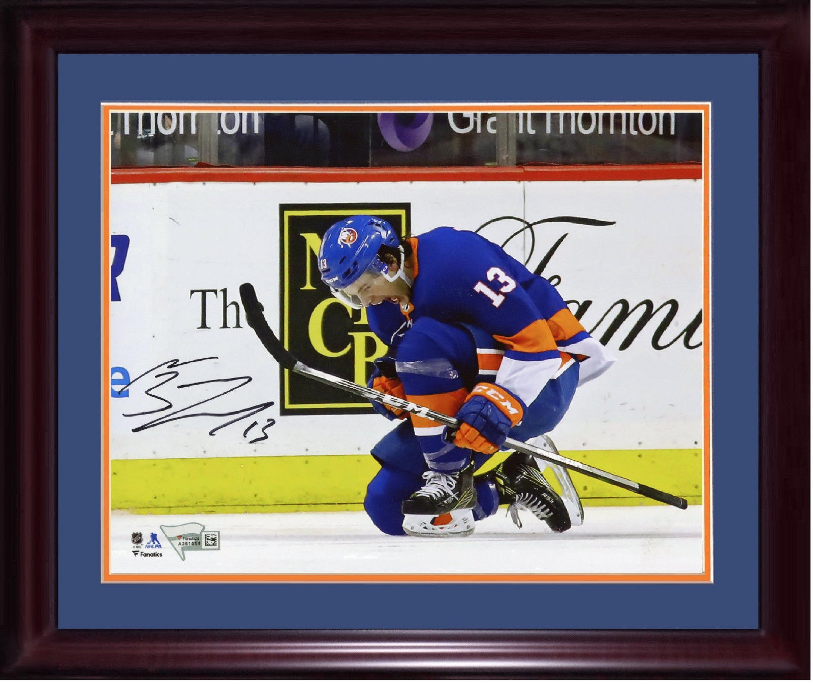 Mathew Barzal signed 16×20 photo framed Islanders Rookie autograph fanatics COA