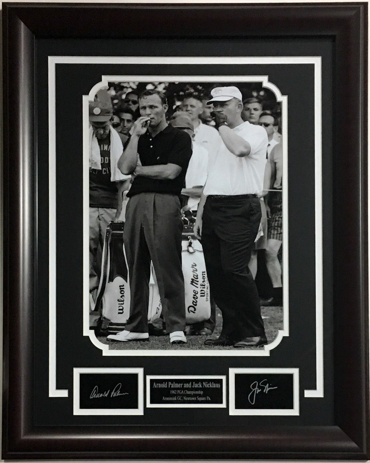 Arnold Palmer Jack Nicklaus 11×14 1962 PGA Championship photo framed collage