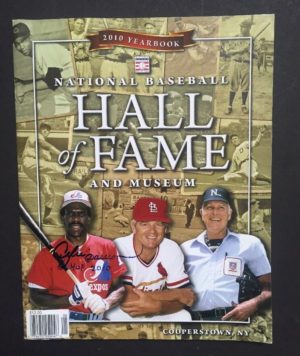 National Baseball Hall of Fame Museum 2010 Yearbook Signed Andre Dawson Hof Coa