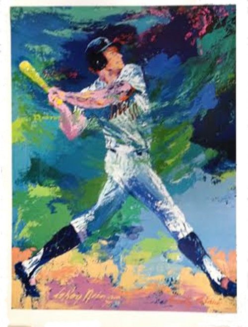 Rusty Staub Leroy Neiman Lithograph Poster 25×36 NY Mets Vintage 1975 ORIGINAL