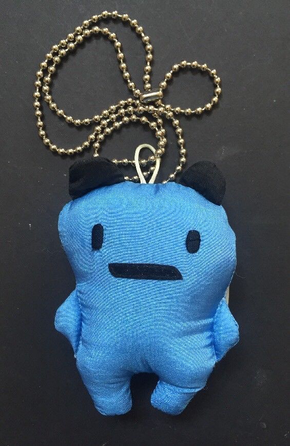 Tamagotchi Stuffed Plush Doll 1997 Bandai Keychain Velcro Case Blue Original