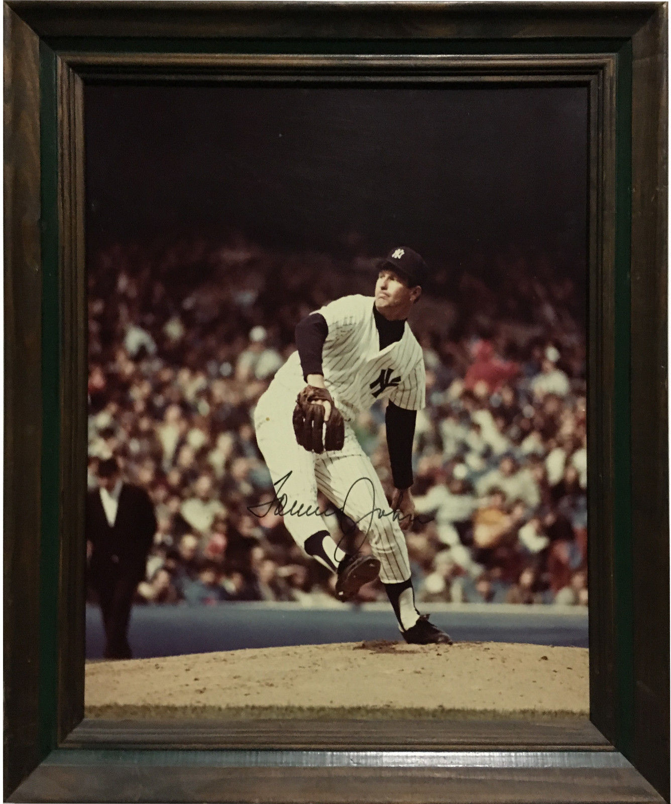 Tommy John Yankees signed rare original 16×20 photo framed autograph cbm coa