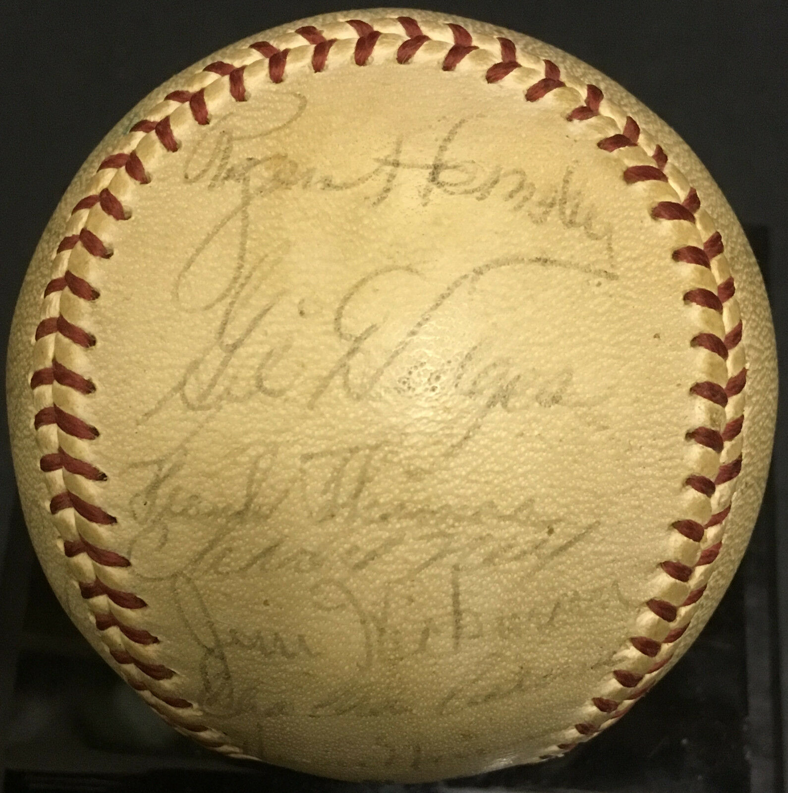 1962 Mets team signed baseball 30 auto Gil Hodges Rogers Hornsby Red Ruffing JSA