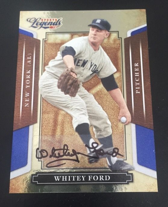 2008 Donruss Sports Legends Whitey Ford Signed card 6/25 Yankees HOF Mint auto
