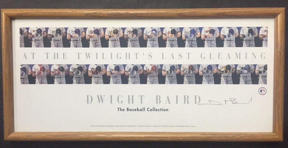 Dwight Baird Signed Litho Poster At Twilight’s Last Gleaming Baseball Framed