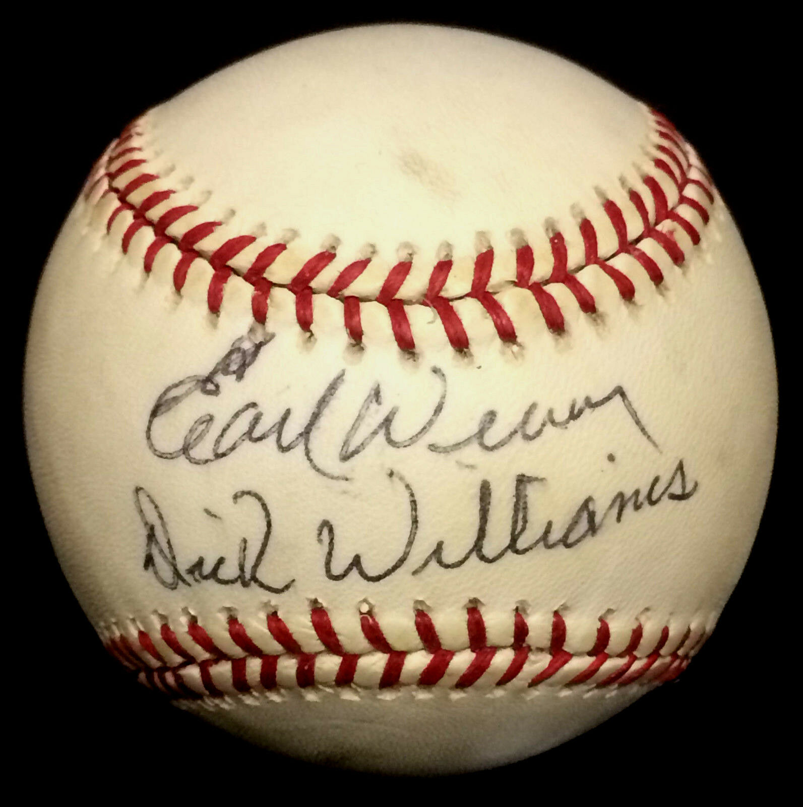 Earl Weaver Dick Williams 1973 ALCS managers signed nl baseball auto HOF CBM COA