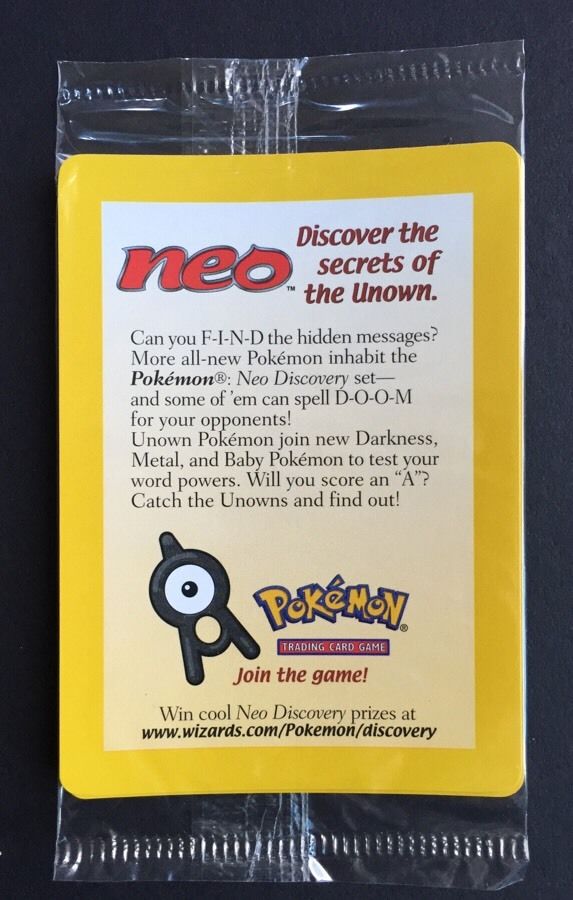 Pokemon Neo (2001) Trading Card RARE HOLOGRAPHIC NEW PROMO SEALED IN PACK Mint