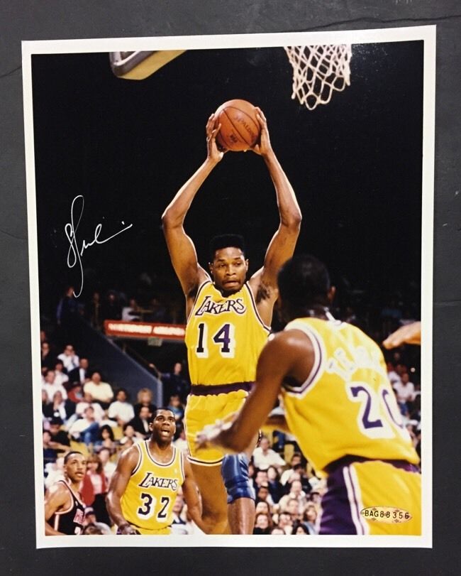 Sam Perkins Signed 8X10 Photo Lakers Champions Uda Holo Coa Rare Autograph