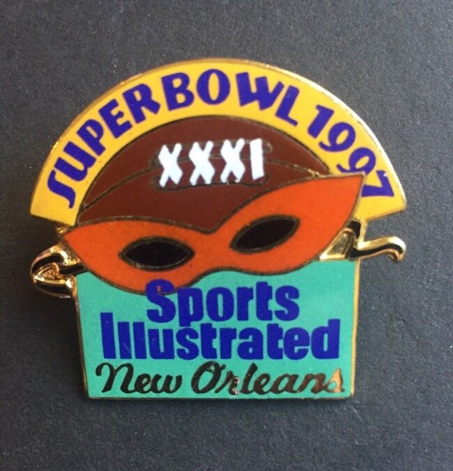 Sports Illustrated 1997 Super Bowl XXXI 31 New Orleans Original Pin Rare