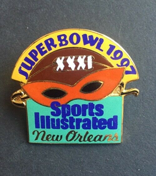 Sports Illustrated 1997 Super Bowl XXXI 31 New Orleans Original Pin Rare Mt