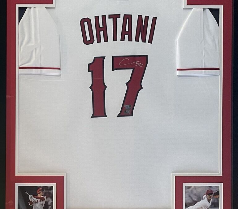 Shohei Ohtani Signed Framed Angels White Nike Jersey Mint Autograph Fanatics MLB COA
