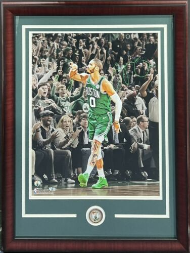 Jayson Tatum Celtics signed 16×20 Spotlight Photo Framed Autograph Fanatics COA